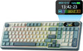 RK ROYAL KLUDGE S98 Mechanical Keyboard w/Smart Display & Knob, Top Mount 96% Wireless Mechanical Keyboard V413-RKS98-CL-CSWITCH