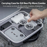 STARTRC Carrying Case for DJI Neo Portable PU Storage Protective Bag for DJI Neo Fly More Combo Accessories, V413-ST-1123988-NEO-CASE-GREY