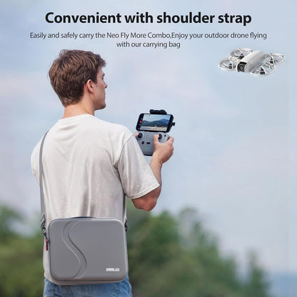 STARTRC Carrying Case for DJI Neo Portable PU Storage Protective Bag for DJI Neo Fly More Combo Accessories, V413-ST-1123988-NEO-CASE-GREY