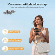 STARTRC Carrying Case for DJI Neo Portable PU Storage Protective Bag for DJI Neo Fly More Combo Accessories, V413-ST-1123988-NEO-CASE-GREY