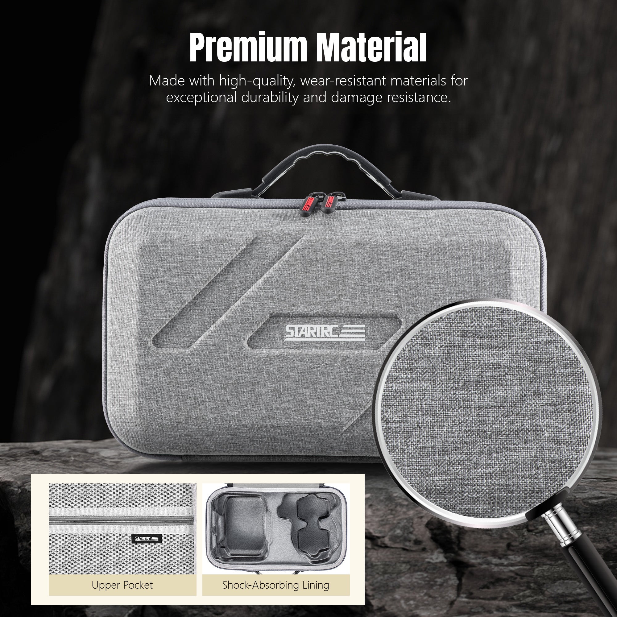 STARTRC Flip Drone Case for DJI Flip Fly More Combo,Portable PU Leather Shoulder Bag Can Organizes RC2/RC-N3 V413-ST12200080