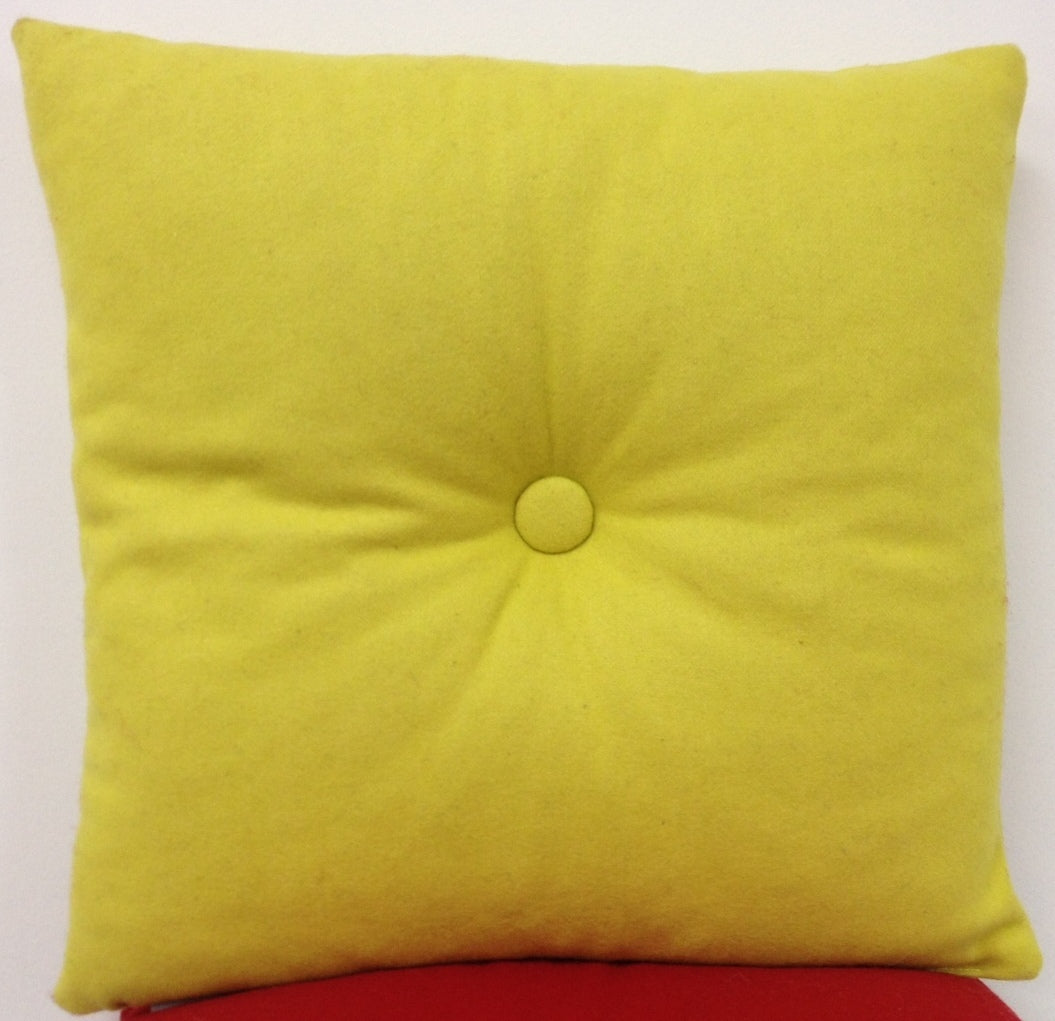 Button Mustard Yellow Pre Filled 40x40cm Cushion or Chair pad V416-344128C20