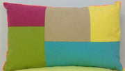 Pack of 4 Geo Turquoise Block Design 30x50cm Cushion Cover V416-435244TURQPK4