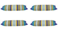Pack of 4 Corban Royal Rectangle 35x70cm Striped Multicoloured Cushion Cover V416-437152 E10PK4