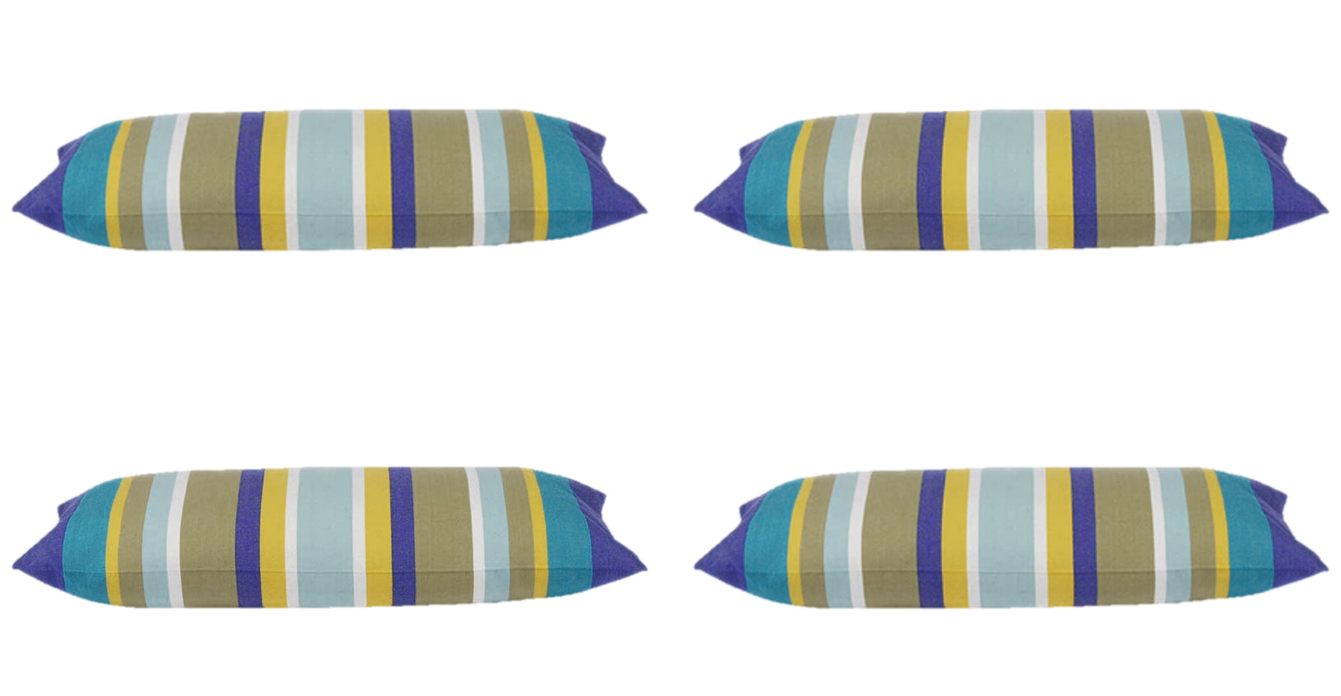 Pack of 4 Corban Royal Rectangle 35x70cm Striped Multicoloured Cushion Cover V416-437152 E10PK4