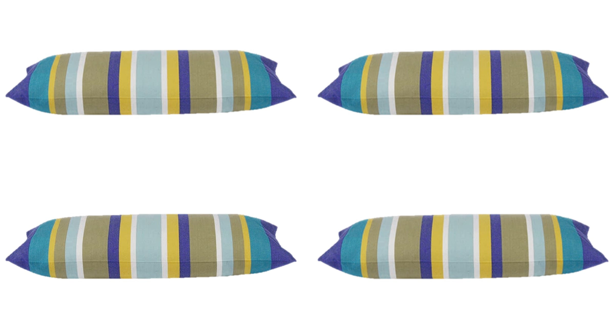 Pack of 4 Corban Royal Rectangle 35x70cm Striped Multicoloured Cushion Cover V416-437152 E10PK4