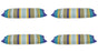 Pack of 4 Corban Royal Rectangle 35x70cm Striped Multicoloured Cushion Cover V416-437152 E10PK4