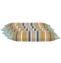 Pack of 4 Corban Aqua Rectangle 35x70cm Striped Multicoloured Cushion Cover Nautical V416-437152P10PK4