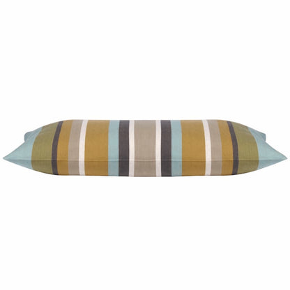 Pack of 4 Corban Aqua Rectangle 35x70cm Striped Multicoloured Cushion Cover Nautical V416-437152P10PK4