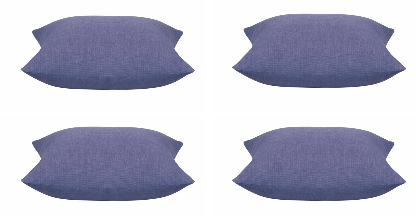 Pack of 4 Elements Indigo Blue Base Colour Square Cushion Covers V416-44403 E35PK4