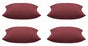 Pack of 4 Elements Deep Red Solid Base Colour Square Cushion Covers V416-44403I35PK4