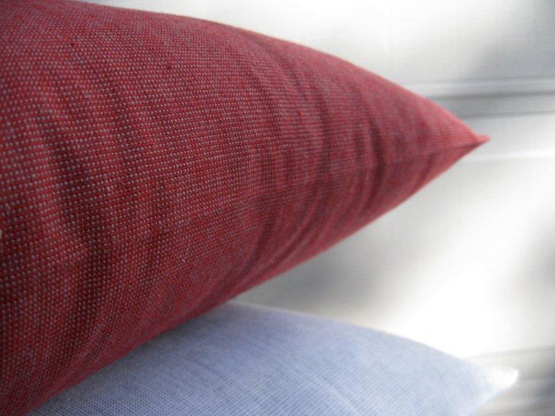 Pack of 4 Elements Deep Red Solid Base Colour Square Cushion Covers V416-44403I35PK4