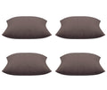 Pack of 4 Elements Stone Brown Solid Base Colour Square Cushion Covers V416-44403K20PK4