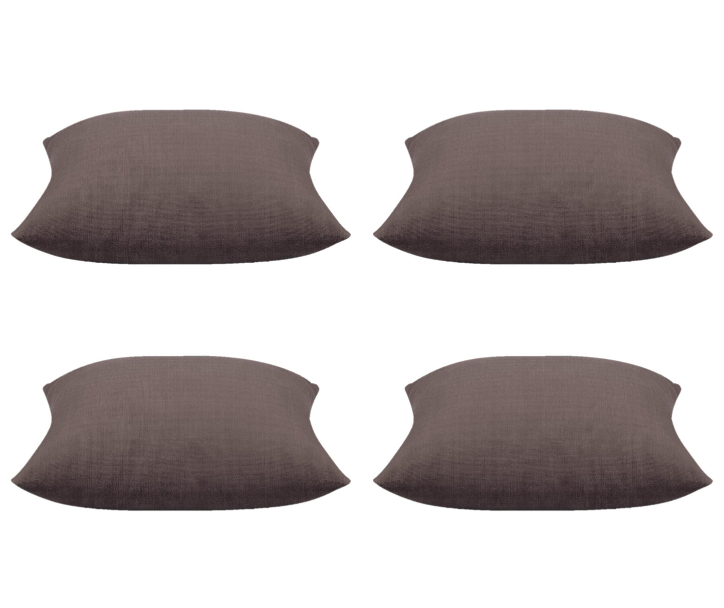 Pack of 4 Elements Stone Brown Solid Base Colour Square Cushion Covers V416-44403K20PK4