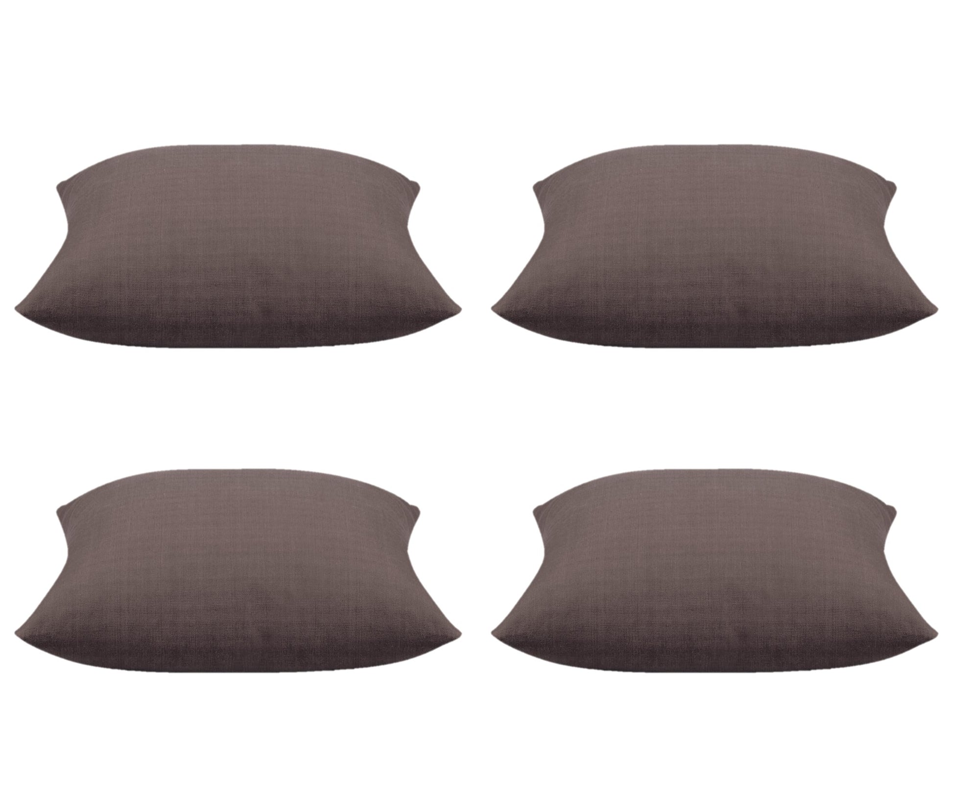Pack of 4 Elements Stone Brown Solid Base Colour Square Cushion Covers V416-44403K20PK4