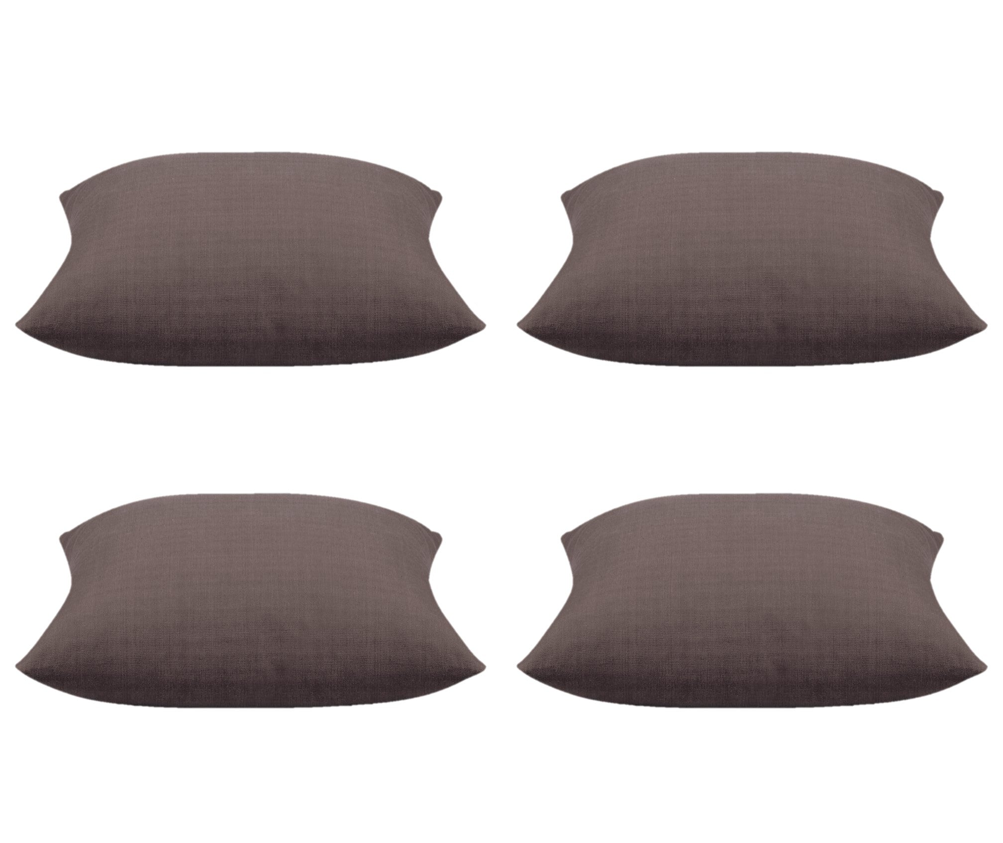 Pack of 4 Elements Stone Brown Solid Base Colour Square Cushion Covers V416-44403K20PK4