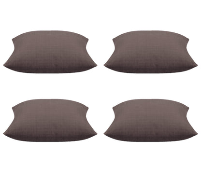 Pack of 4 Elements Stone Brown Solid Base Colour Square Cushion Covers V416-44403K20PK4