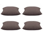 Pack of 4 Elements Stone Brown Solid Base Colour Square Cushion Covers V416-44403K20PK4
