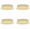 Pack of 4 Dandi Mustard Yellow & White Striped Square Cushion Covers 40x40cm V416-444150C20PK4