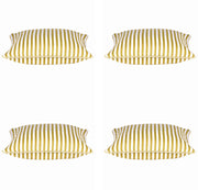 Pack of 4 Dandi Mustard Yellow & White Striped Square Cushion Covers 40x40cm V416-444150C20PK4