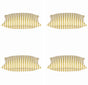 Pack of 4 Dandi Mustard Yellow & White Striped Square Cushion Covers 40x40cm V416-444150C20PK4