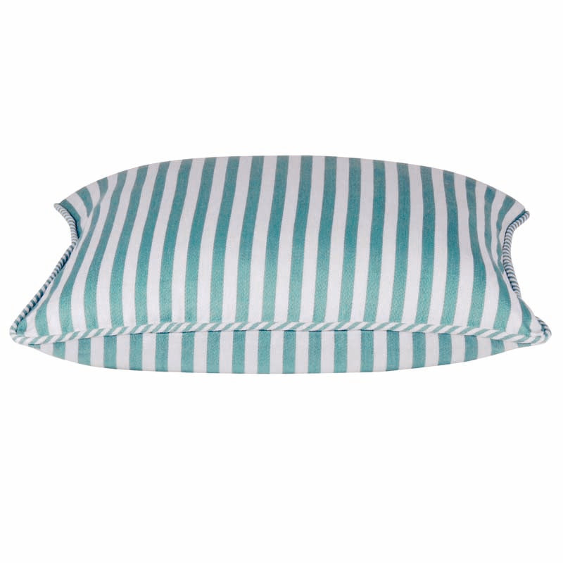 Dandi Pale Aqua Blue / Green & White Striped Cushion Cover 40x40cm V416-444150P10