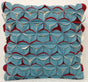 Amelie Aqua Blue & Red 3D Texture Cushion Cover V416-444159P10