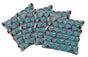 Pack of 4 Covers Amelie Aqua Blue & Red 3D Texture Cushion Covers V416-444159P10PK4