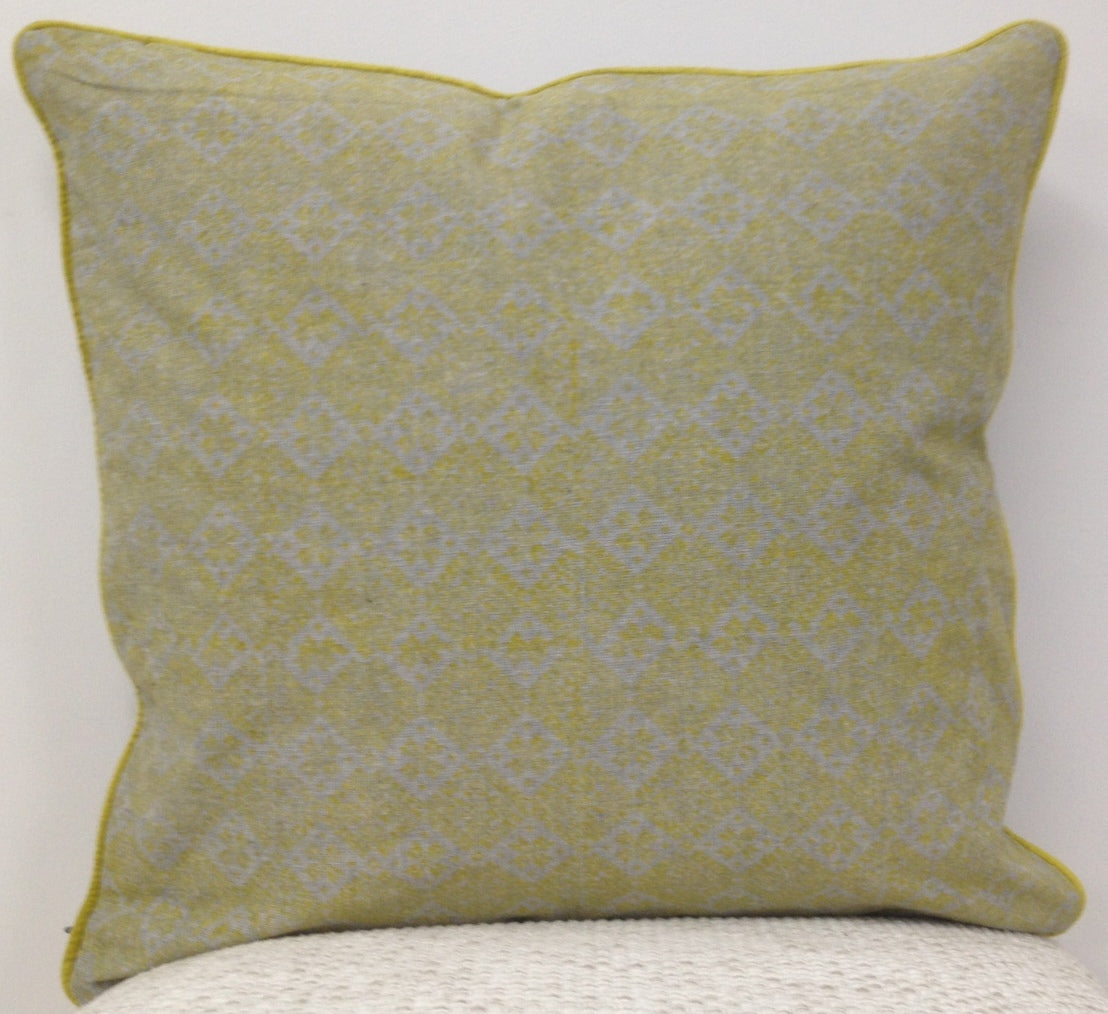 Azuk Mustard Yellow & Grey Cushion Cover V416-444164C20