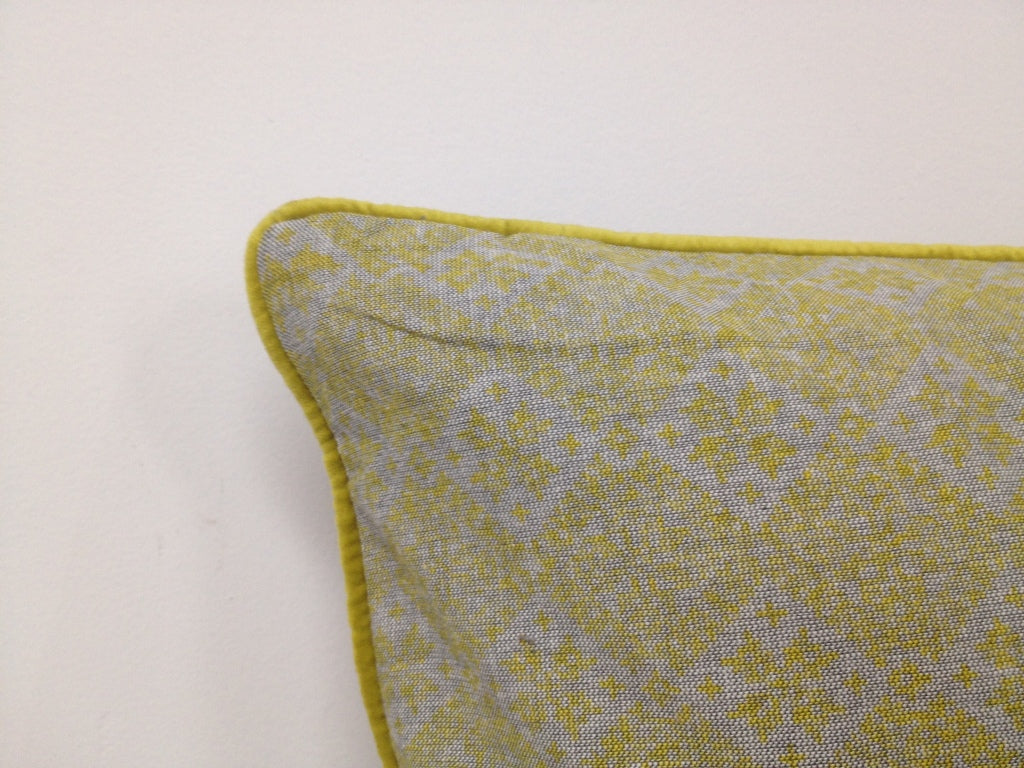 Azuk Mustard Yellow & Grey Cushion Cover V416-444164C20