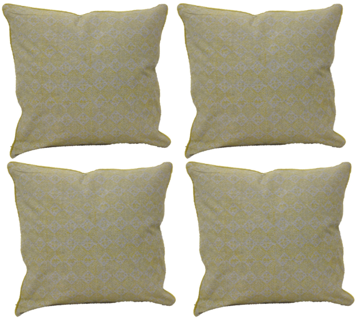 Pack of 4 Azuk Mustard Yellow & Grey 50cm x 50cm Cushion Covers V416-444164C20PK4