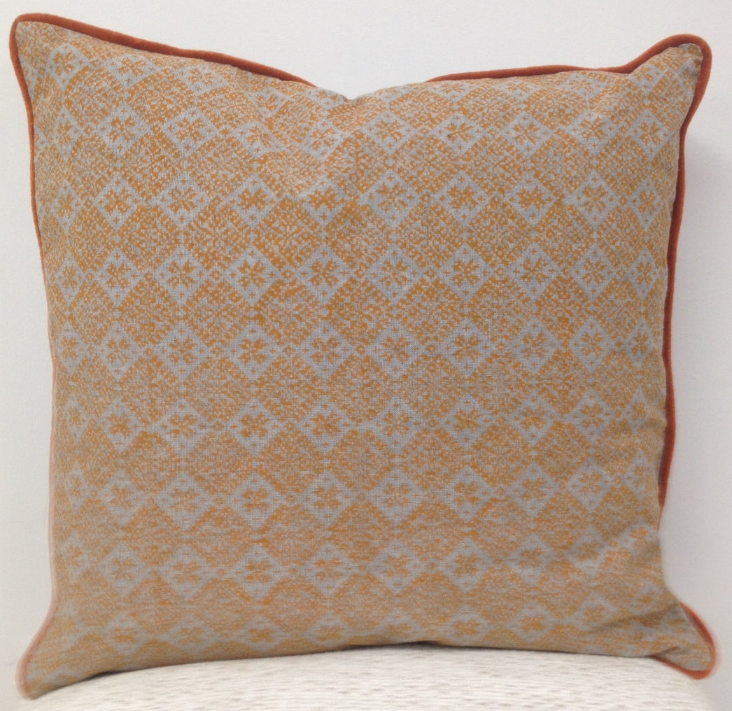 Azuk Orange & Grey Cushion Cover V416-444164Y20