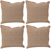 Pack of 4 Azuk Orange & Grey Cushion Covers 50cm x 50cm V416-444164Y20PK4