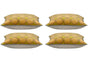 Pack of 4 Duffy Mustard and Grey Square Cushion Covers V416-444168C20PK4