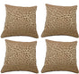Pack of 4 Flower Beige Petal Design Square Cushion Covers V416-444241BPK4