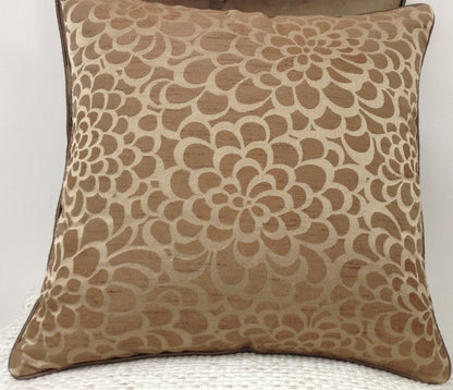 Pack of 4 Flower Beige Petal Design Square Cushion Covers V416-444241BPK4