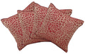 Pack of 4 Flower Marone Petal Design Square Cushion Covers Maroon V416-444241MPK4