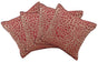 Pack of 4 Flower Marone Petal Design Square Cushion Covers Maroon V416-444241MPK4