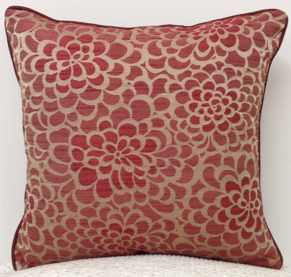 Pack of 4 Flower Marone Petal Design Square Cushion Covers Maroon V416-444241MPK4