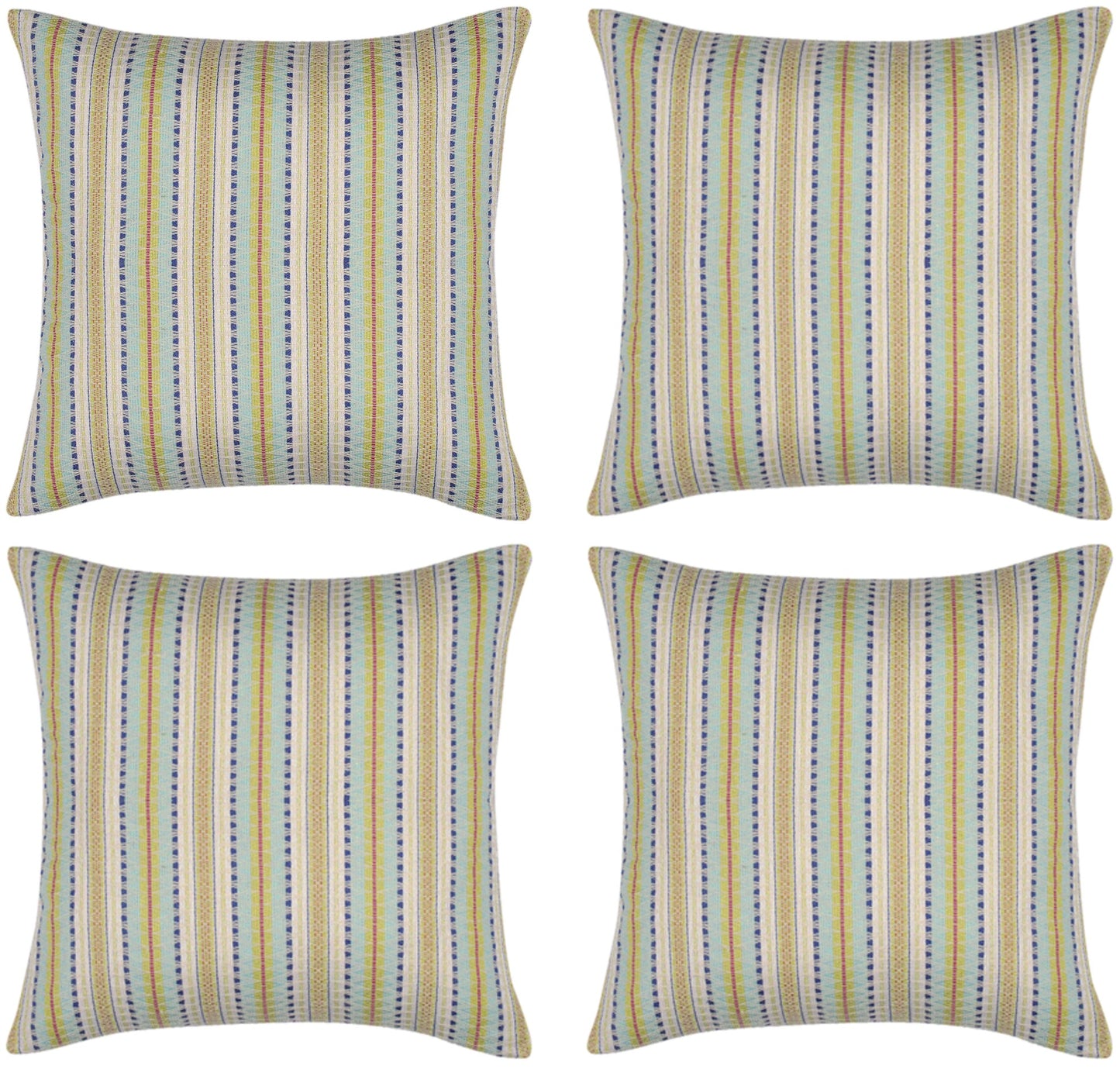 Pack of 4 Finn Yellow Multicoloured Retro Cushion Cover V416-444247PK4