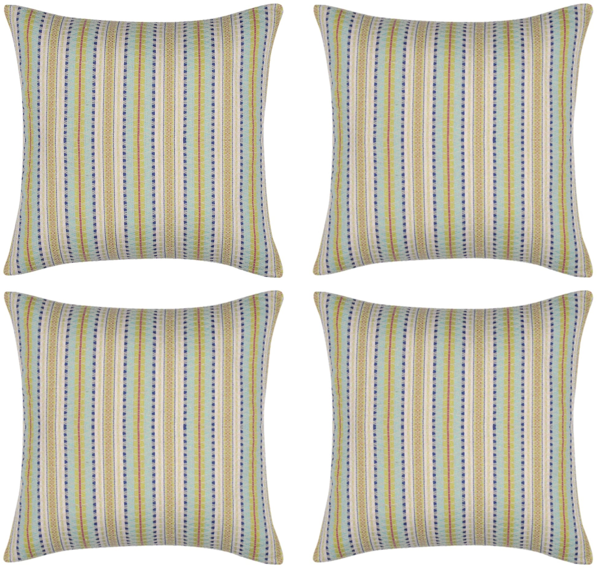 Pack of 4 Finn Yellow Multicoloured Retro Cushion Cover V416-444247PK4