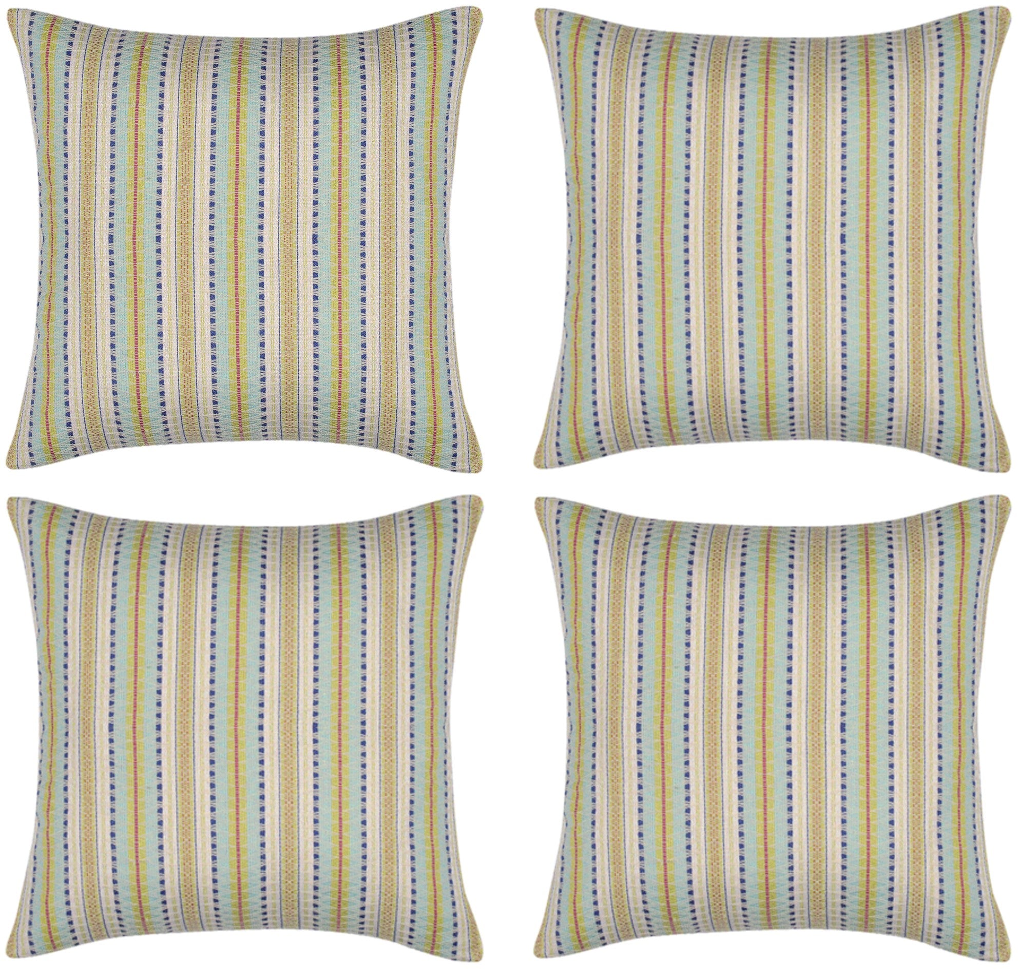 Pack of 4 Finn Yellow Multicoloured Retro Cushion Cover V416-444247PK4