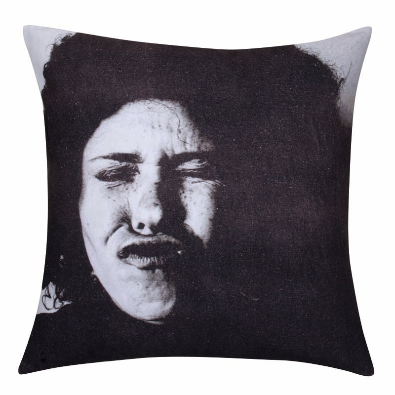Blaze Black And White Face Cushion Cover V416-445178FE