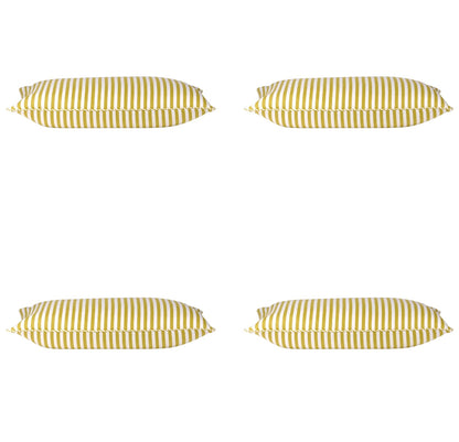 Pack of 4 Dandi Mustard Yellow & White Rectangle Cushion Covers V416-446150C20PK4