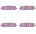 Pack of 4 Dandi Fuchsia Plum Purple & White Rectangle Cushion Covers V416-446150F20PK4