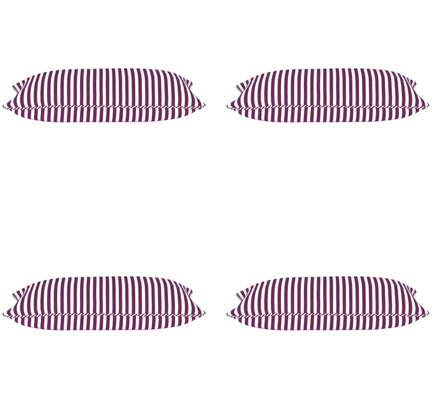 Pack of 4 Dandi Fuchsia Plum Purple & White Rectangle Cushion Covers V416-446150F20PK4