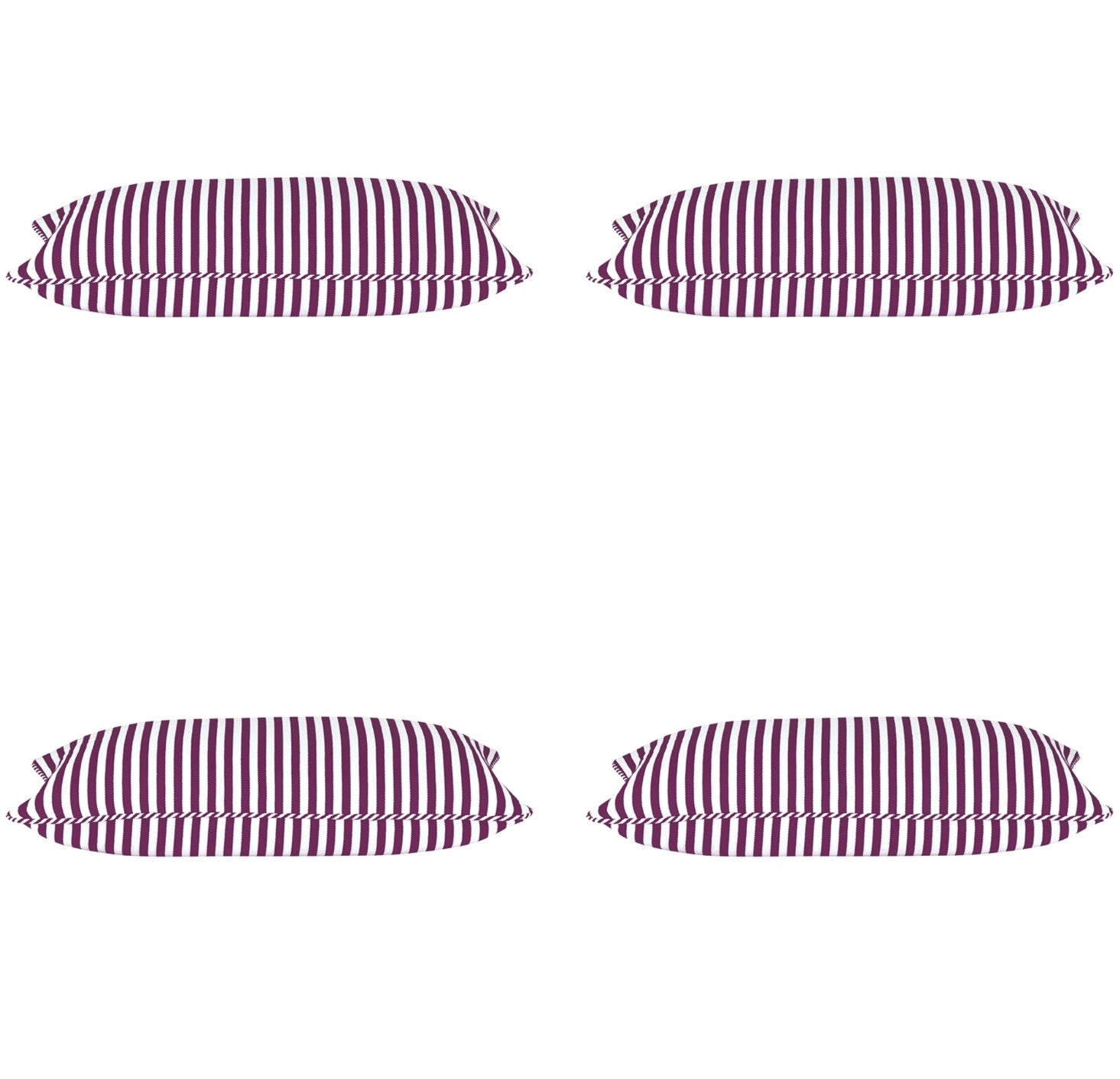 Pack of 4 Dandi Fuchsia Plum Purple & White Rectangle Cushion Covers V416-446150F20PK4