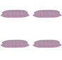 Pack of 4 Dandi Fuchsia Plum Purple & White Rectangle Cushion Covers V416-446150F20PK4