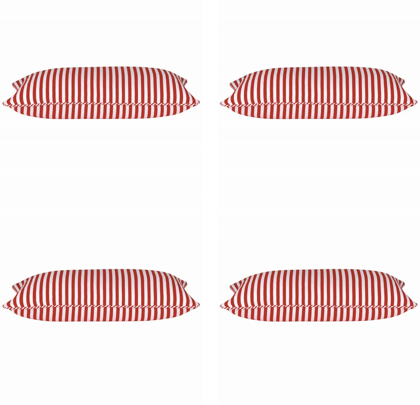 Pack of 4 Dandi Red & White Rectangle Cushion Covers V416-446150I20PK4