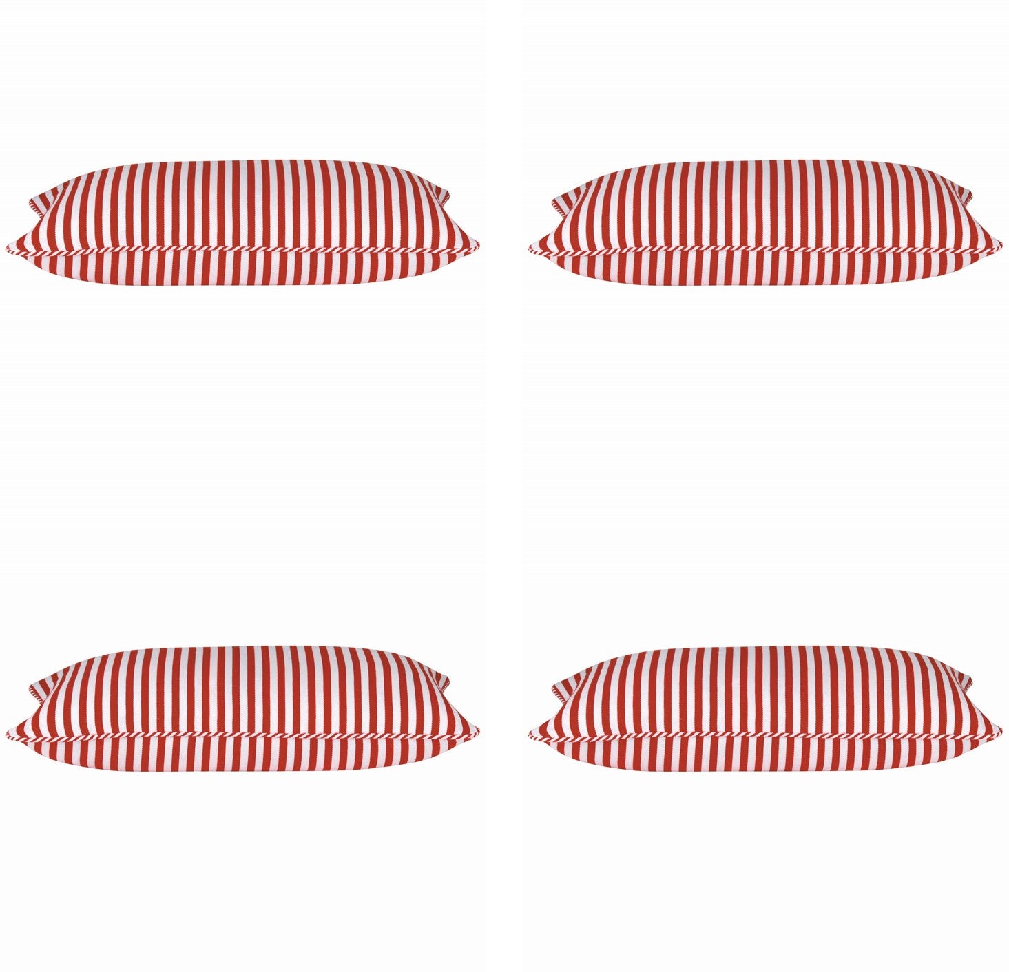 Pack of 4 Dandi Red & White Rectangle Cushion Covers V416-446150I20PK4